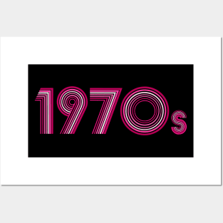 1970s Vintage Pink Magenta Disco Font Posters and Art